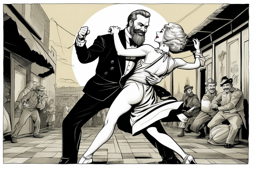 Vikingo bailando tango